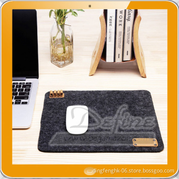 Durable Anti-Slip Wool Felt PU Leather Mouse Pad Office Desk Mat